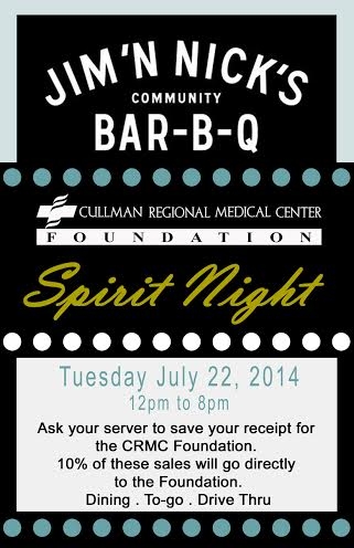 Jim ‘N Nick’s to Host Fundraiser for CRMC Foundation spirit night.jpg