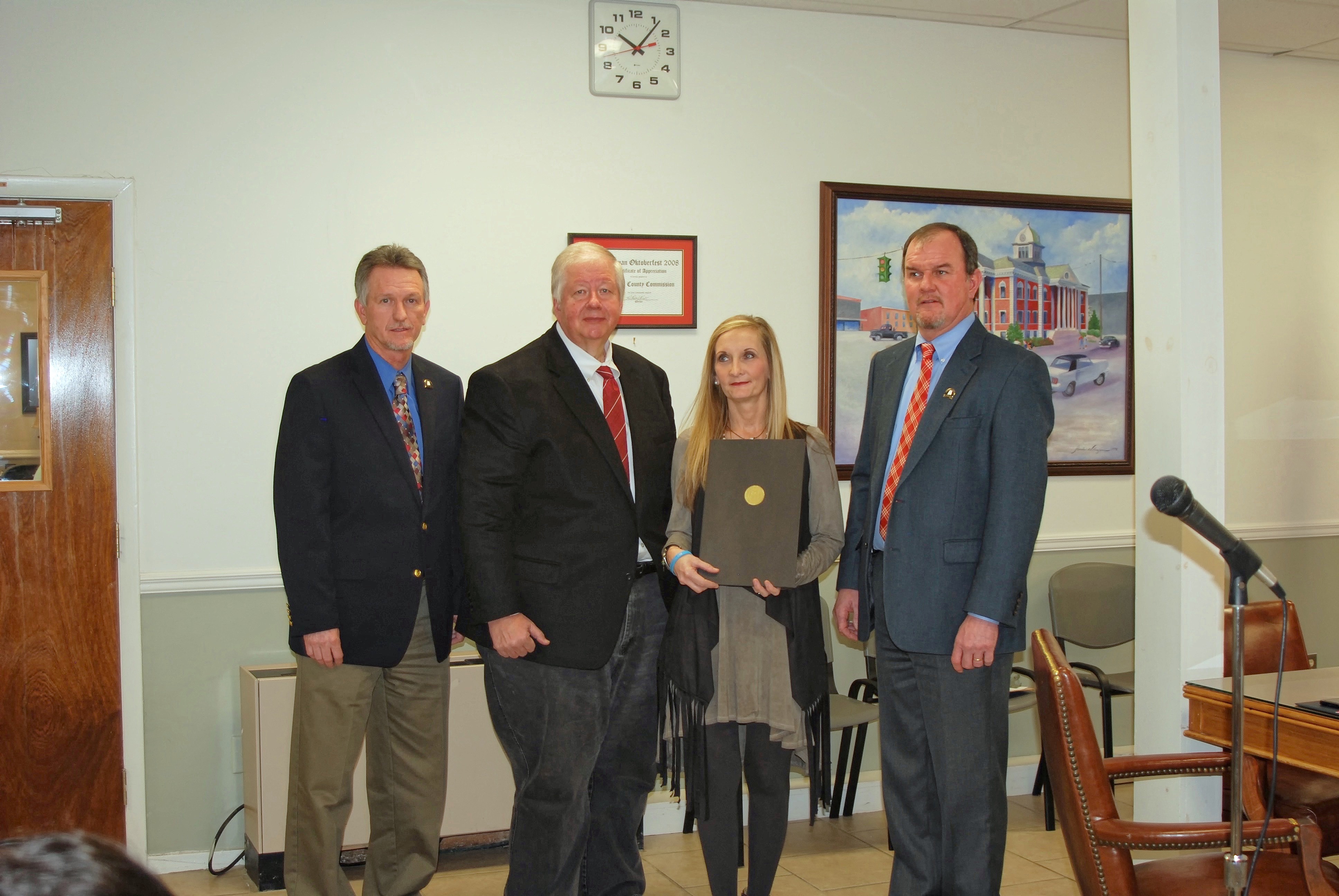 Commission Proclaims January 2016 Human Trafficking Awareness Month in Cullman Sharon Schuler Kreps