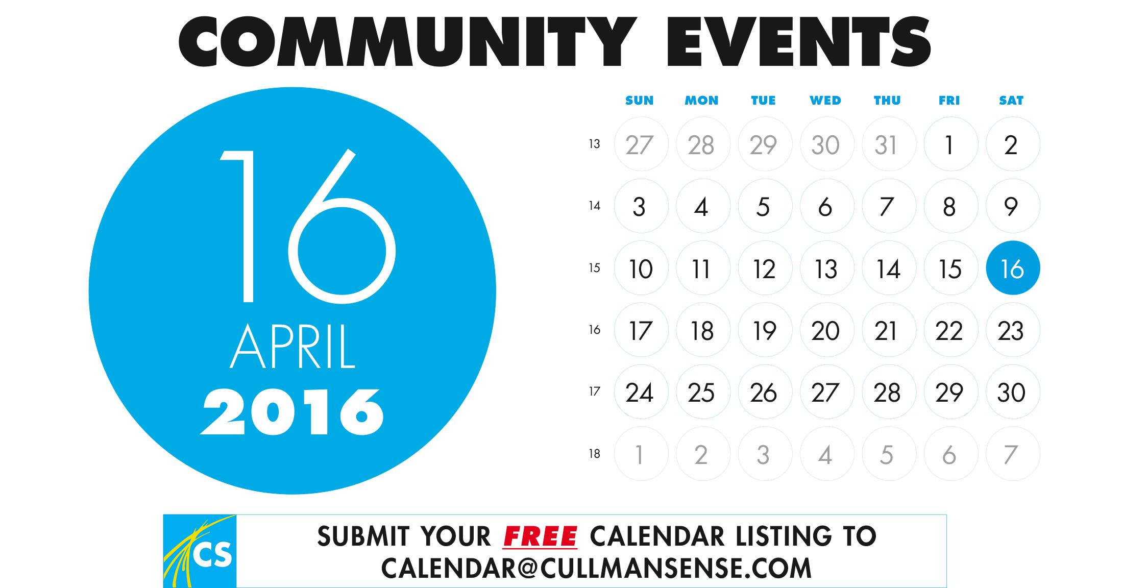 Community Events: Saturday, April 16 community-events-16.png