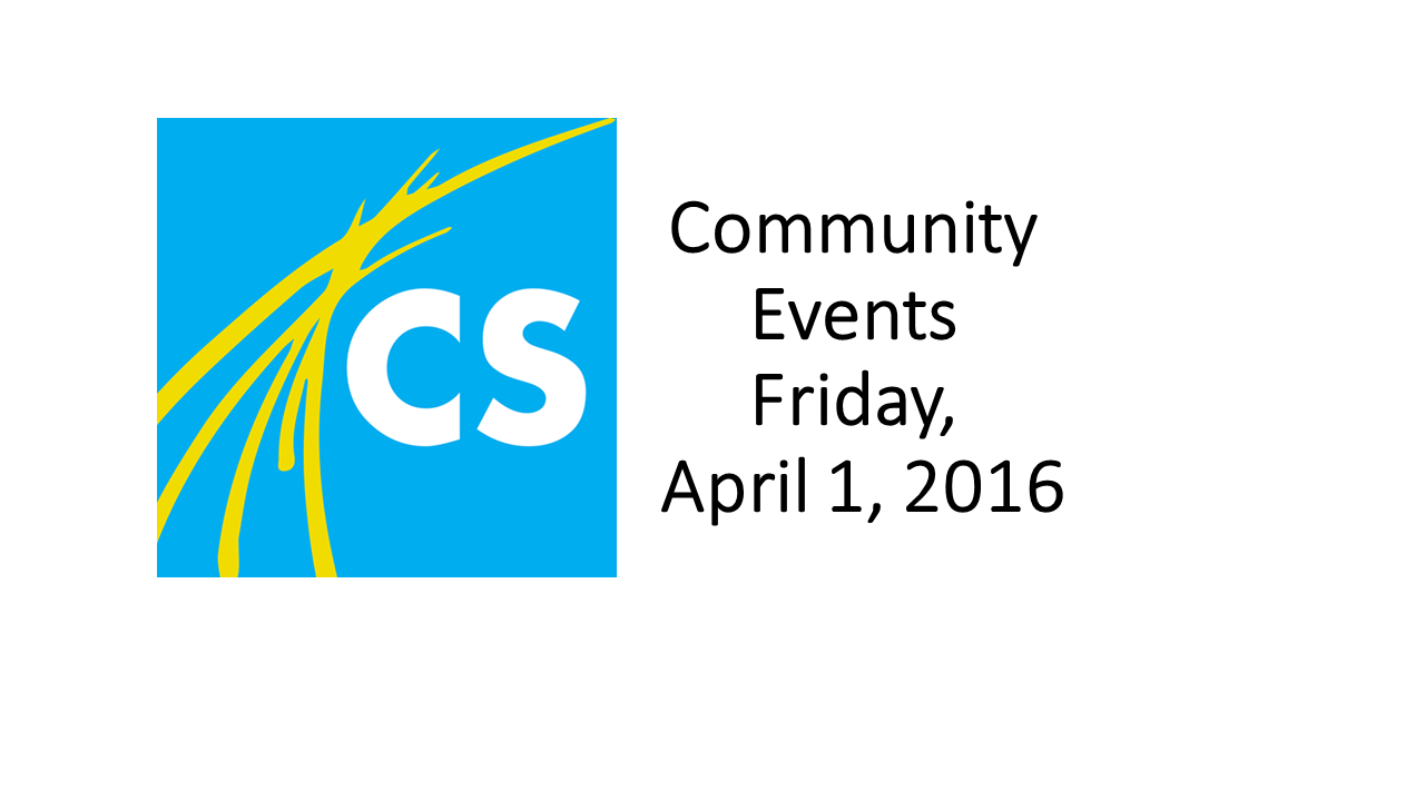 Community Events: Friday, April 1 slide1.png