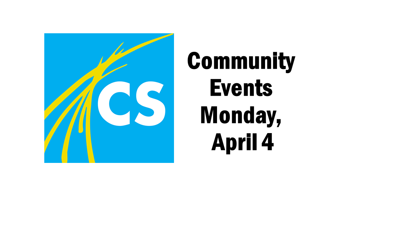 Community Events: Monday, April 4 slide1.png