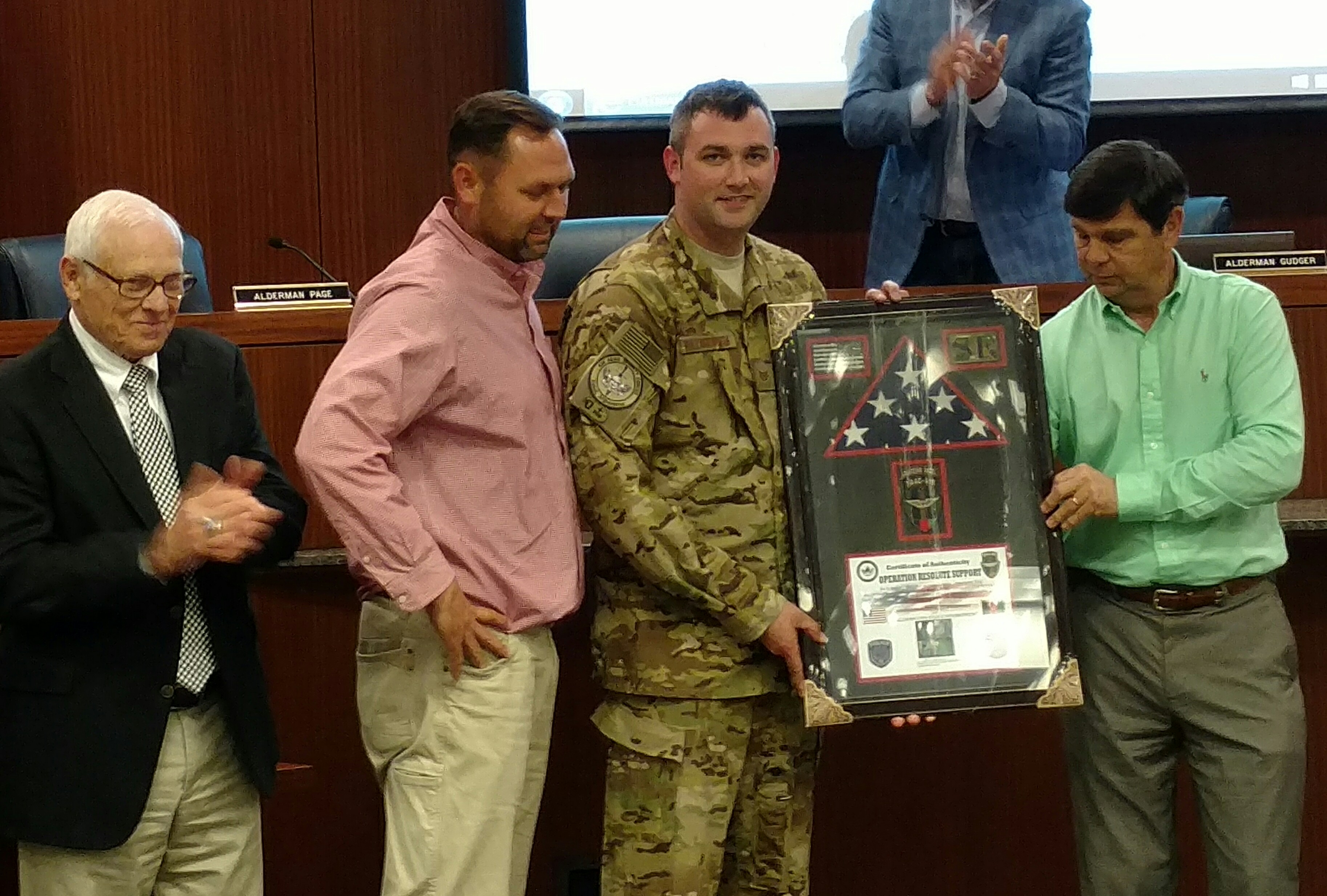 Cullman City Council meets- Air Guard Tech. Sgt. presents flag; Connected Park awarded funds Amy Hasenbein Leonard