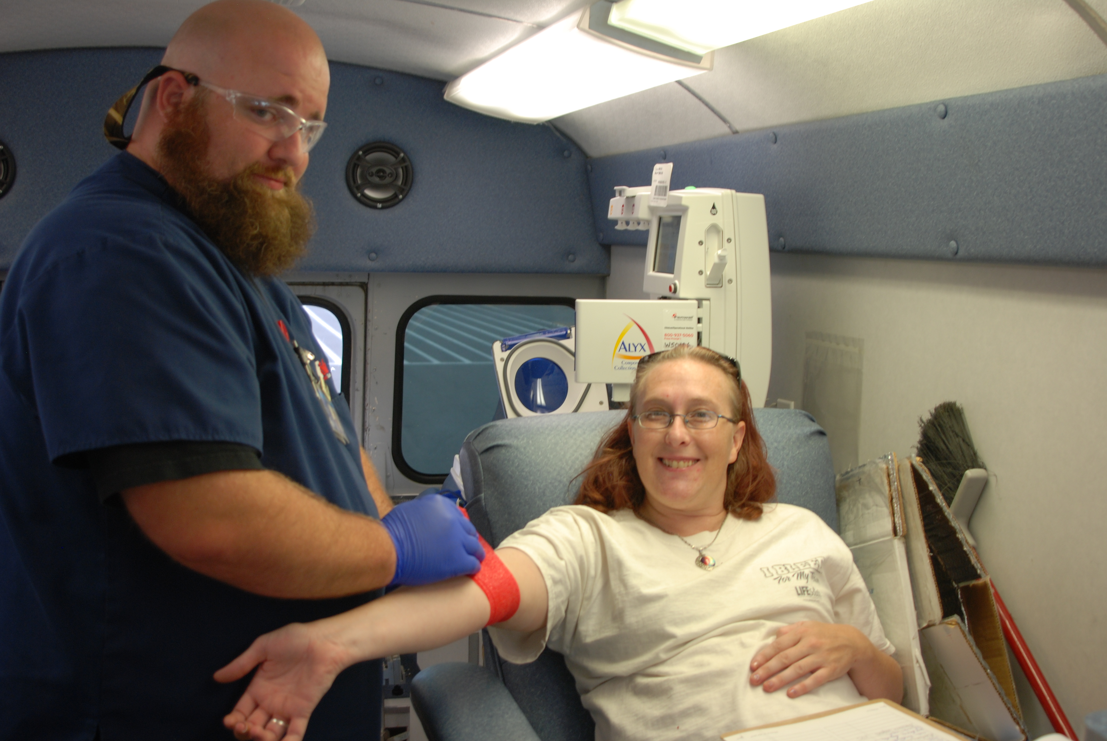 County edges out the city in the annual city/county blood drive Sharon Schuler Kreps