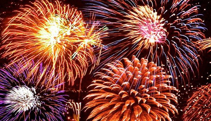 Area fireworks festivities stock photo