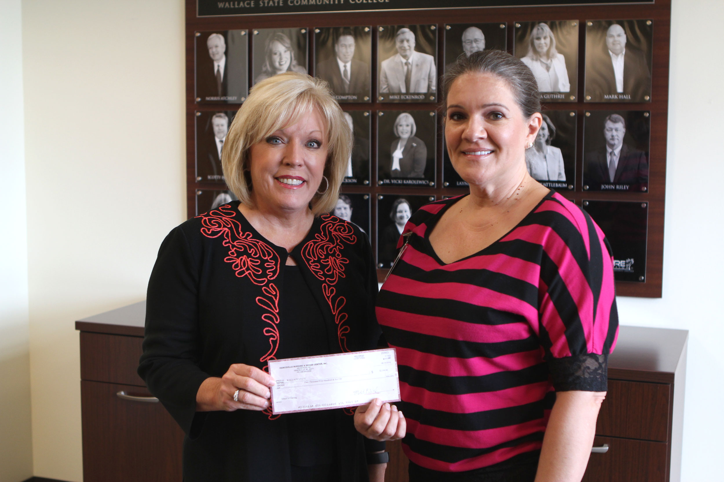 Hanceville Nursing and Rehab donates to WSCC Nursing Program WSCC