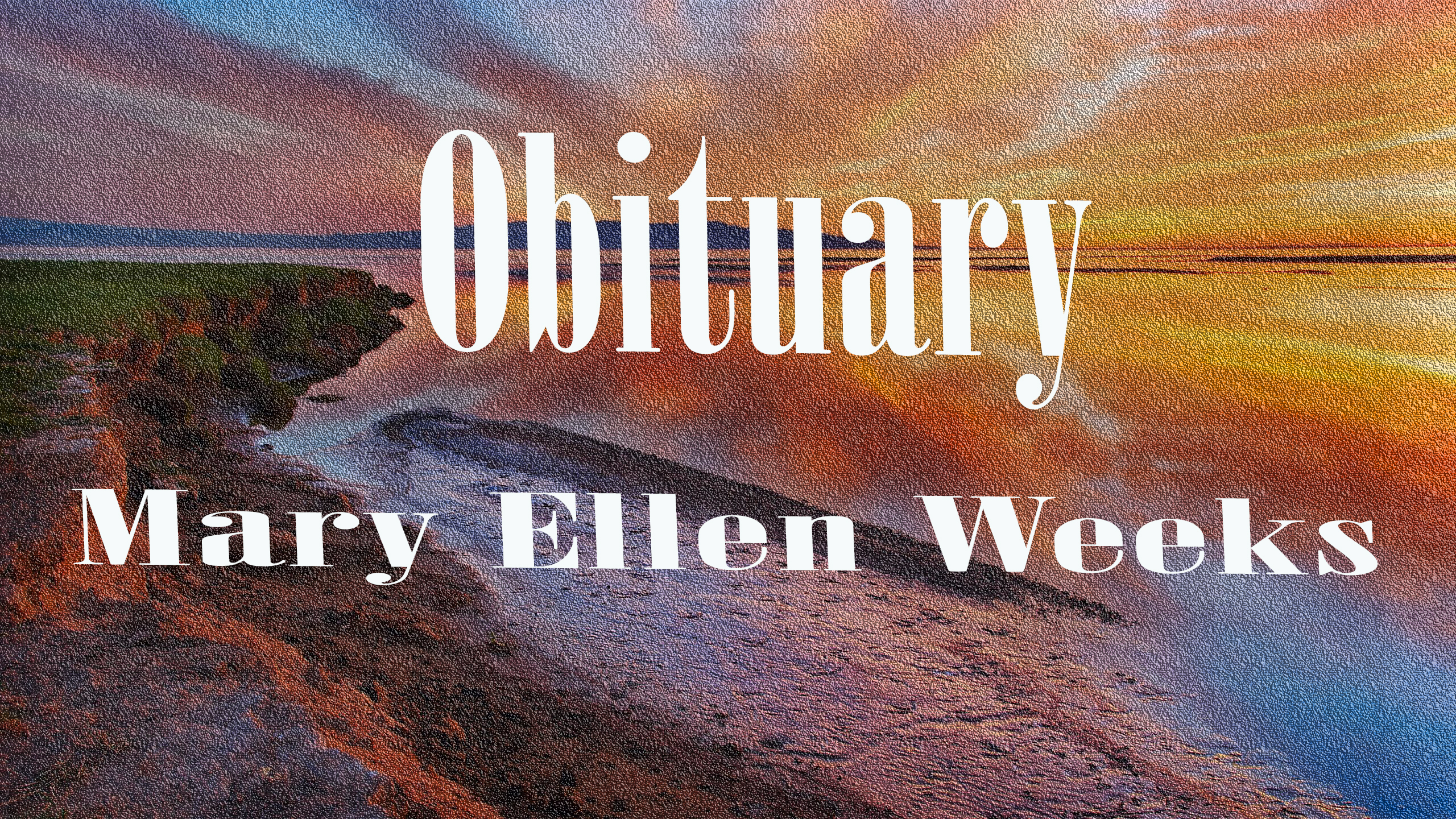 Obituary: Mary Ellen Weeks mary_ellen_weeks.jpg