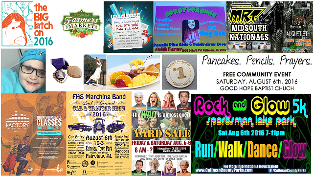 Saturday Event Guide- August 6