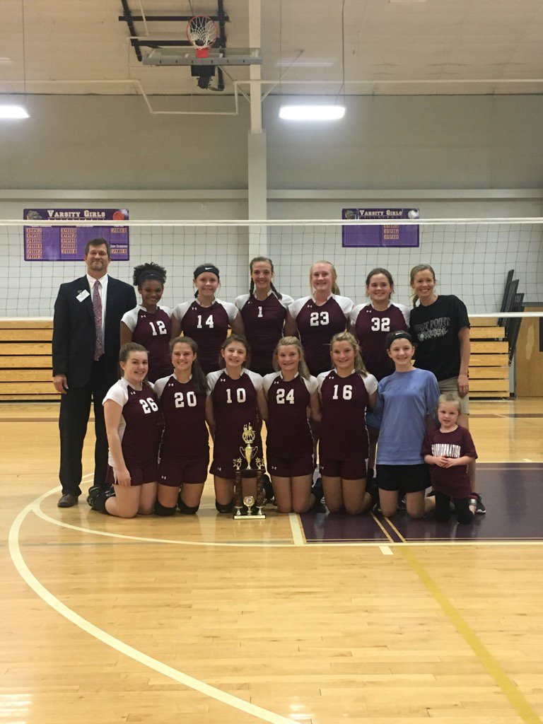 West Point takes 1st place in county middle school volleyball tournament Courtesy of West Point Middle School on Twitter