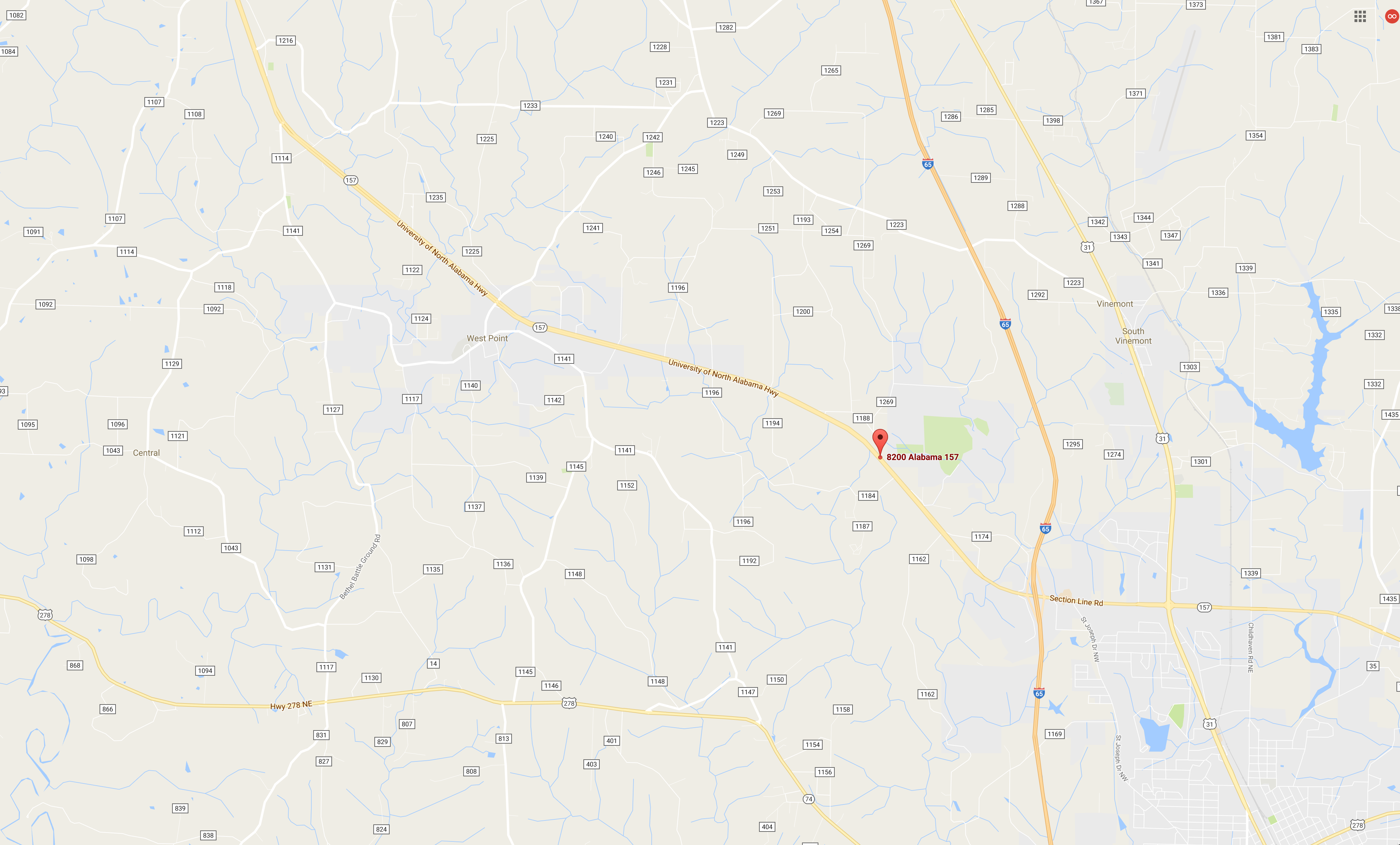 1 confirmed fatality in crash near West Point Google Maps