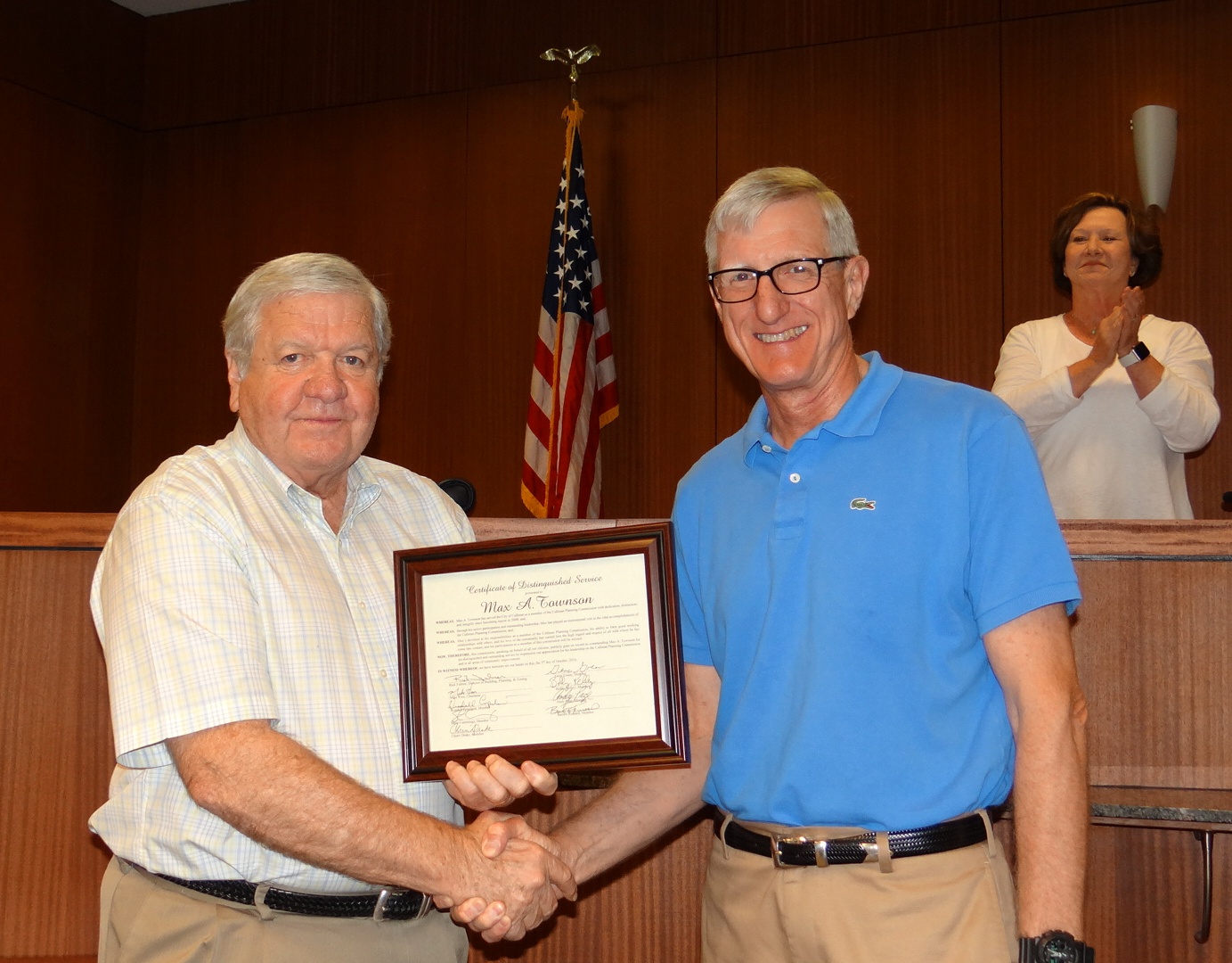 Mayor recognized by Planning Commission City of Cullman