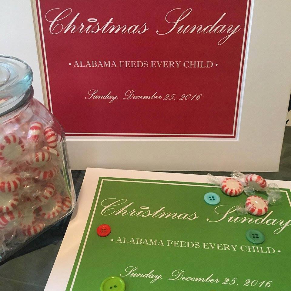 Gov. Bentley proclaims “CHRISTMAS SUNDAY: The Day Alabama Feeds Every Child” Christmas Sunday 2016 on Facebook