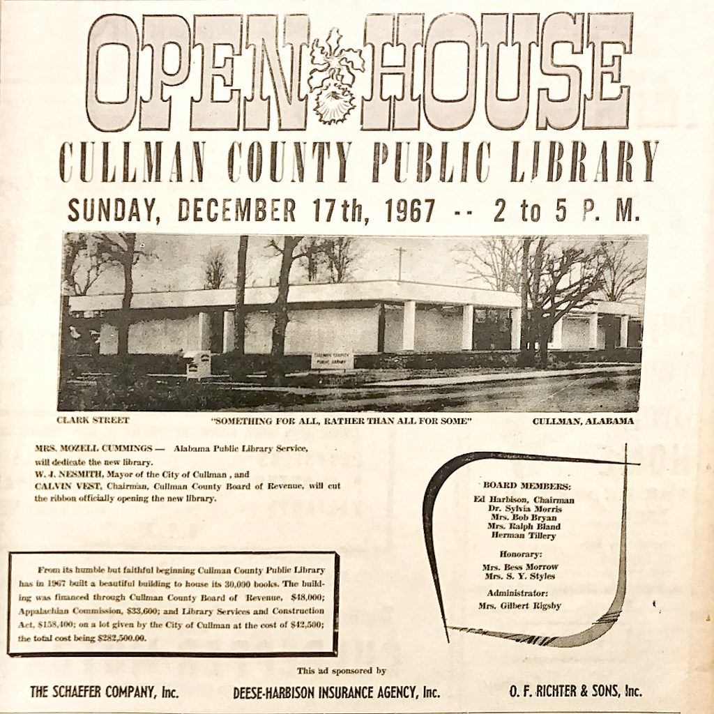 History of the Cullman County Public Library System Part 2 An era of changes (19451970) The