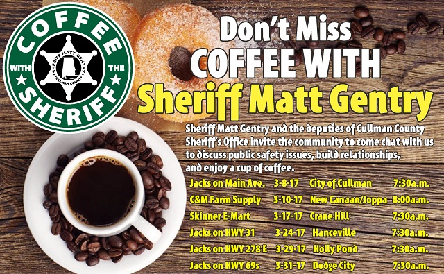 Don’t miss Coffee with the Sheriff