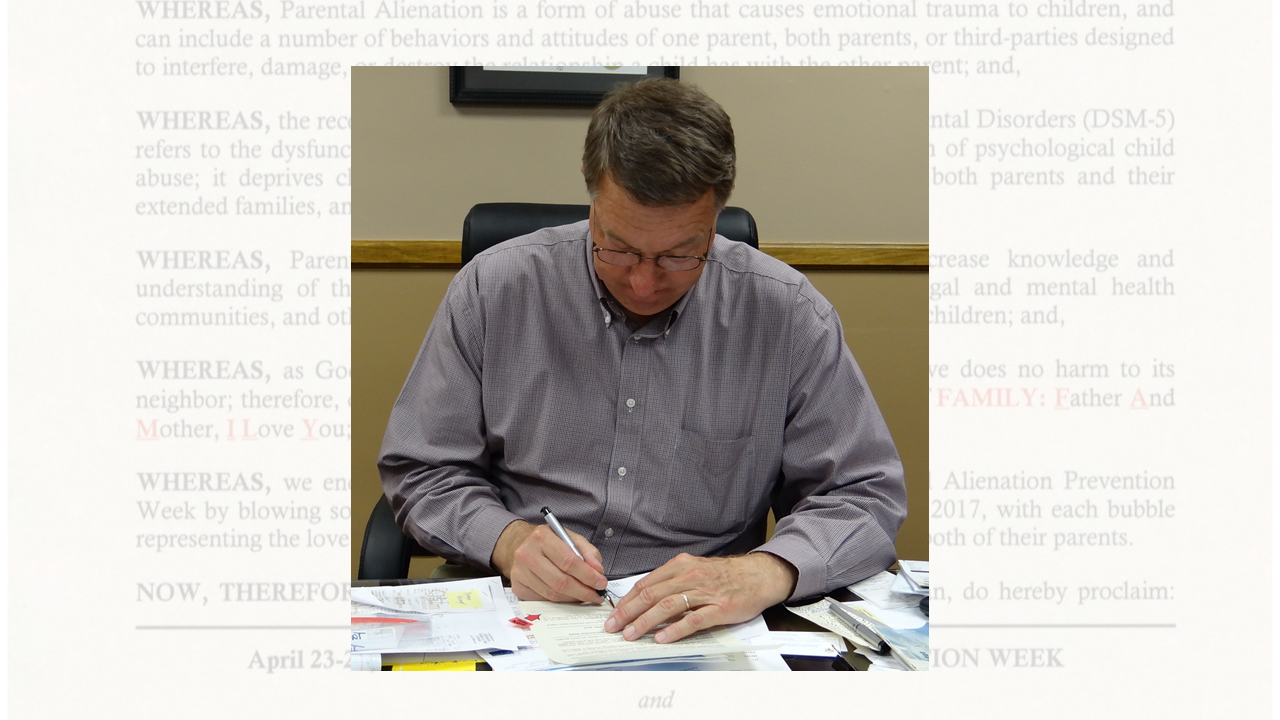 Jacobs proclaims “Parental Alienation Prevention Week” and “Bubbles for Love Day” in city Leanne West