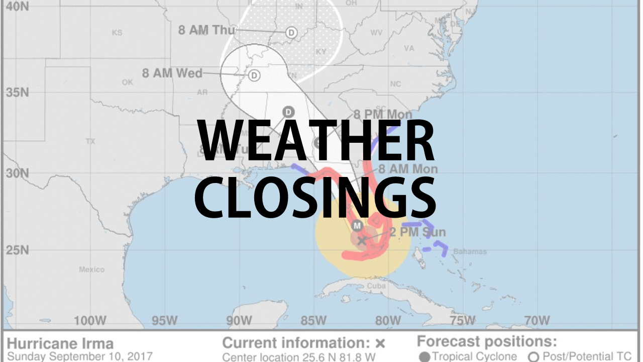 List: Closings due to Irma