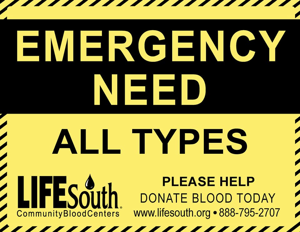 LifeSouth in emergency need of blood, platelet donations 26804835_10208730256408920_2706949159615248096_n.jpg