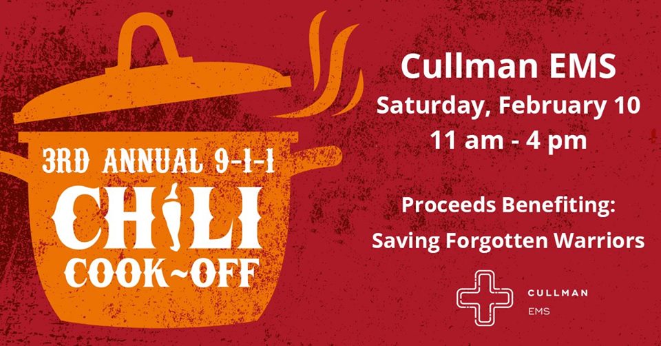 Cullman EMS hosting 3rd Annual 911 Chili Cook-Off Feb. 10