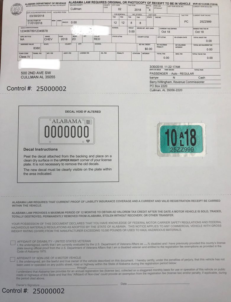 New car tag decals eliminate waste, protect license plates The