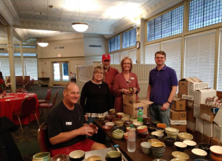 Putting the bowls in ‘Empty Bowls’