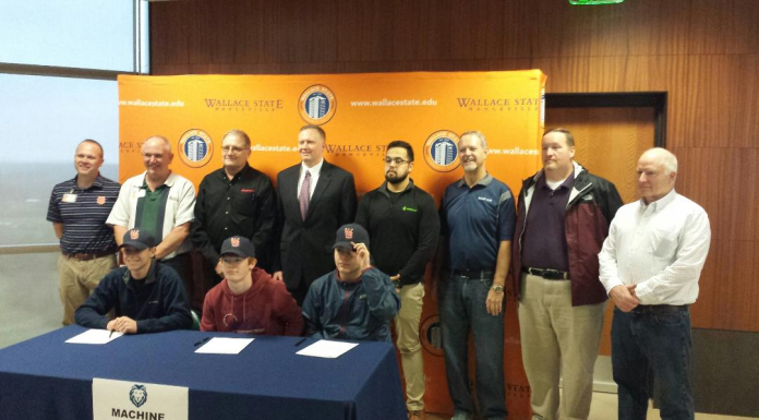 CATA Precision Machining students sign with Wallace State