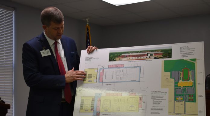 County School Superintendent reveals “Project X,” talks school safety and facility improvements to come from new sales tax CCBOE Superintendent Shane Barnette explains the features of the proposed multi-use indoor complex.