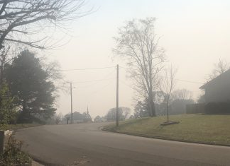 Smoky skies due to controlled burns Smoky skies cover neighborhoods over Cullman Friday afternoon (Noah Galilee for The Cullman Tribune)