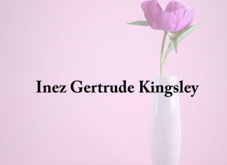 Obituary: Inez Gertrude Kingsley inez_gertrude_kingsley.png