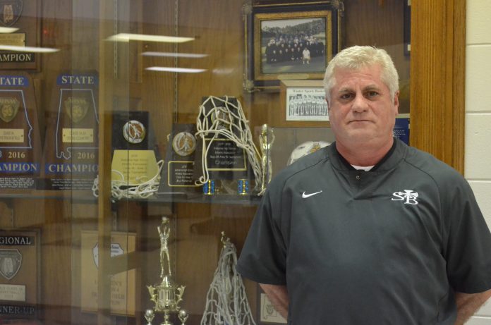  St. Bernard Head Basketball Coach Greg Boatright is retiring after six years with the Saints and 37 years total years in coaching. (Nick Griffin for The Cullman Tribune) 