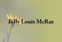 Obituary: Billy Louis McRae