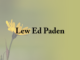 Obituary: Lew Ed Paden