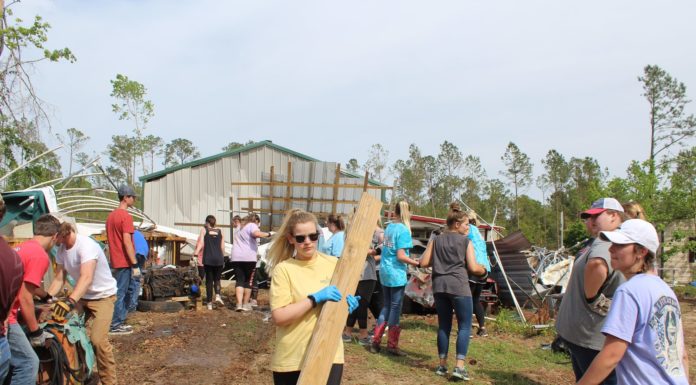 Cullman-area students complete day of service in storm-stricken Lee County