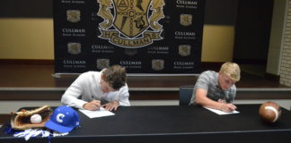 Cullman’s Colvard, Gable sign athletic scholarships with Calhoun, Birmingham-Southern