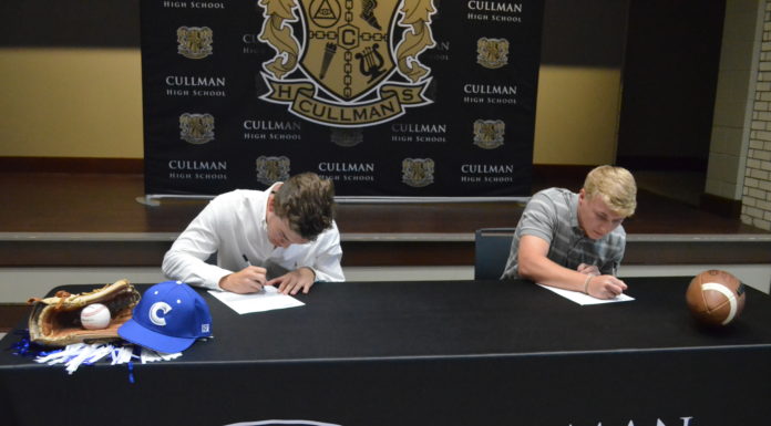 Cullman’s Colvard, Gable sign athletic scholarships with Calhoun, Birmingham-Southern