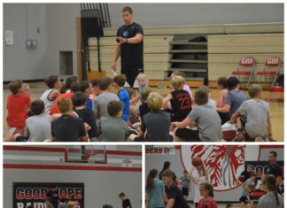 Young players learn from Good Hope coaches at Raider Basketball Skills Camp
