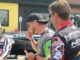 Pro anglers show off their wing-eating skills