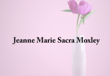 Obituary: Jeanne Marie Sacra Moxley