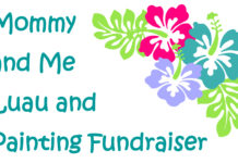 Mommy and Me Painting Luau offered by Wallace State Alumni Association