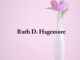 Obituary: Ruth D. Hagemore