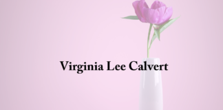 Obituary: Virginia Lee Calvert