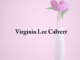Obituary: Virginia Lee Calvert