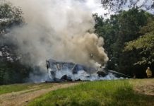 Fire destroys structure on County Road 719