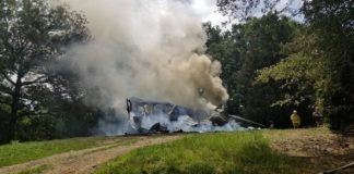 Fire destroys structure on County Road 719
