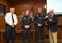 Cullman council honors police officers for promotions, years of service