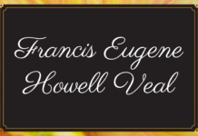 Obituary: Francis Eugene Howell Veal