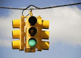 Traffic light coming to Olive Street/Hwy. 31 intersection