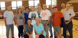 WSCC Wellness Center client surprised by volleyball teammates on 90th birthday