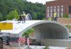 Parts of the new Eva Road Bridge coming together