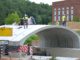 Parts of the new Eva Road Bridge coming together