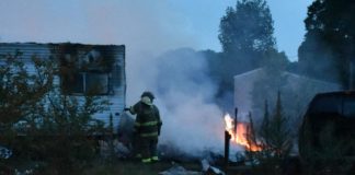 Fire damages camper on CR 700
