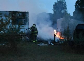 Fire damages camper on CR 700